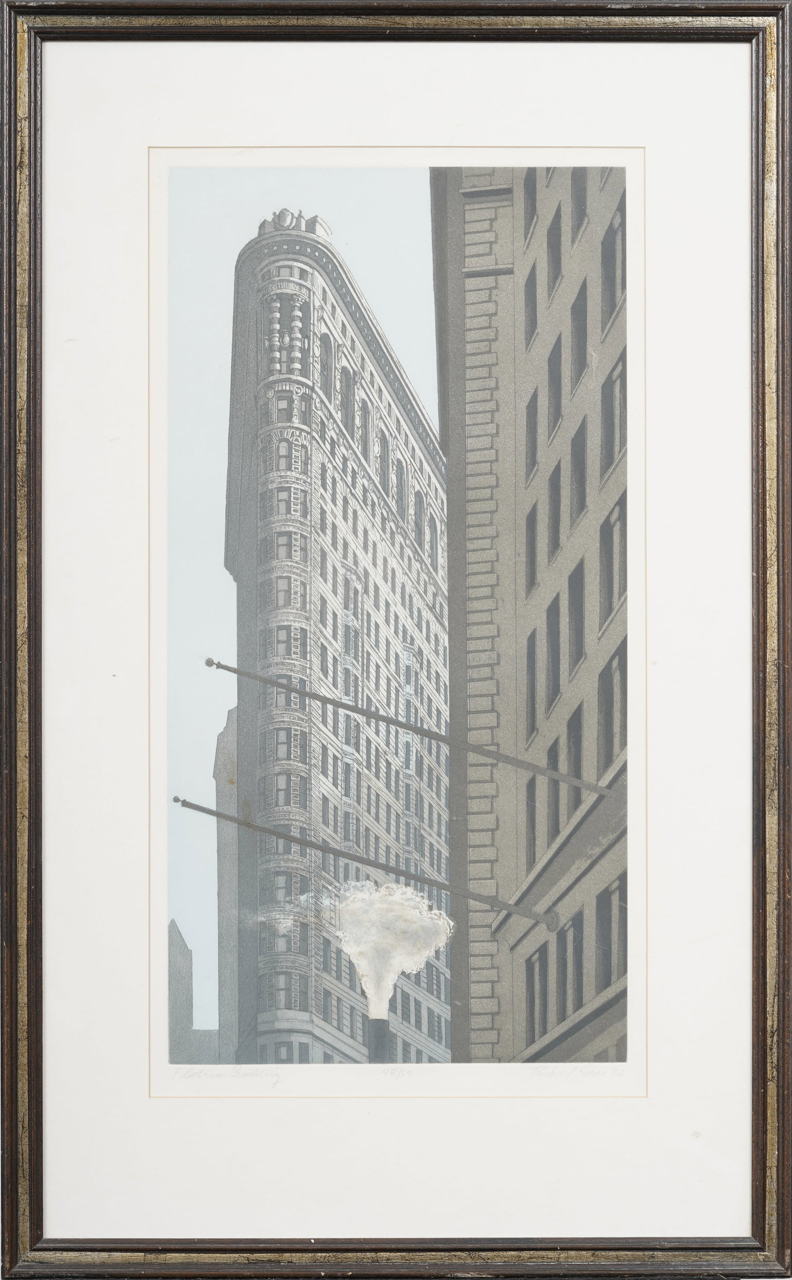 Richard Haas (b. 1936) Met Museum Exhibited Architectural Vintage American Original Aquatint Etching: Signed, numbered, and framed vintage American aquatint etching. Measuring: 32 by 20 inches overall, and 22 by 11.25 painting alone. Please see all images for condition. Size is measured and written on