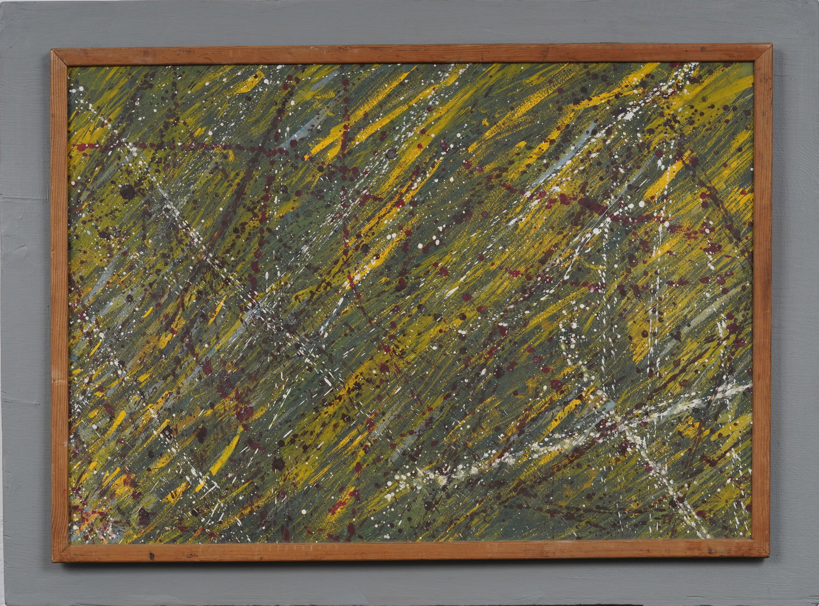 Vintage American Abstract Expressionist Original Framed Oil Painting (1 of 4)