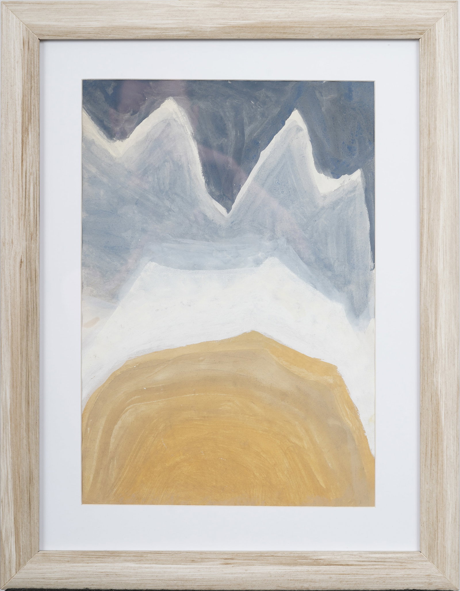 Vintage American Abstract Nature Inspired Modernist Original Gouache Painting: Framed vintage American gouache on paper. Measuring: 24 by 18 inches overall, and 16.75 by 11.5 painting alone. Please see all images for condition. Size is measured and written on the back of the pai