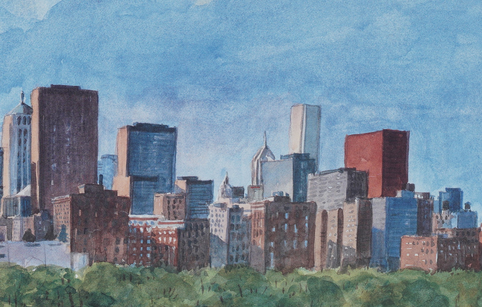 Framed Chicago Skyline Print - 4