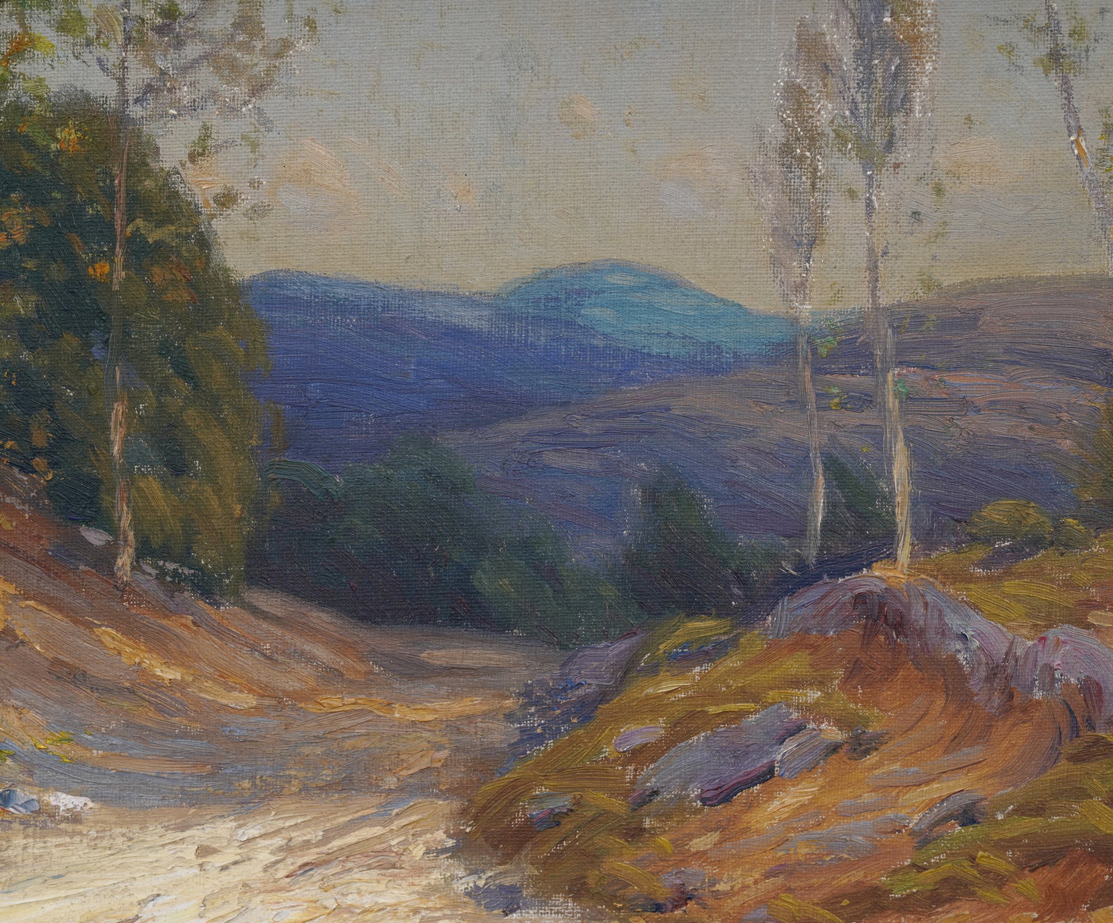 American Impressionist New Hampshire Landscape Original Newcomb Macklin Frame Oil Painting - 6