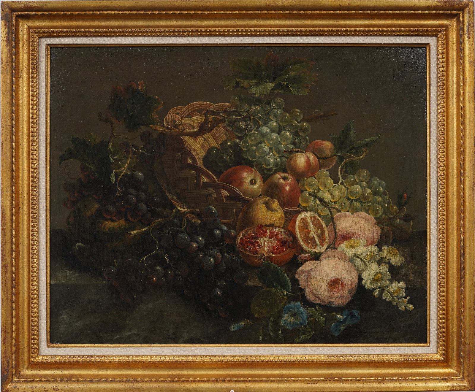 17th/18th Century European Fruit & Flower Still Life Framed Kennedy Gallery Provenance Oil Painting (1 of 11)