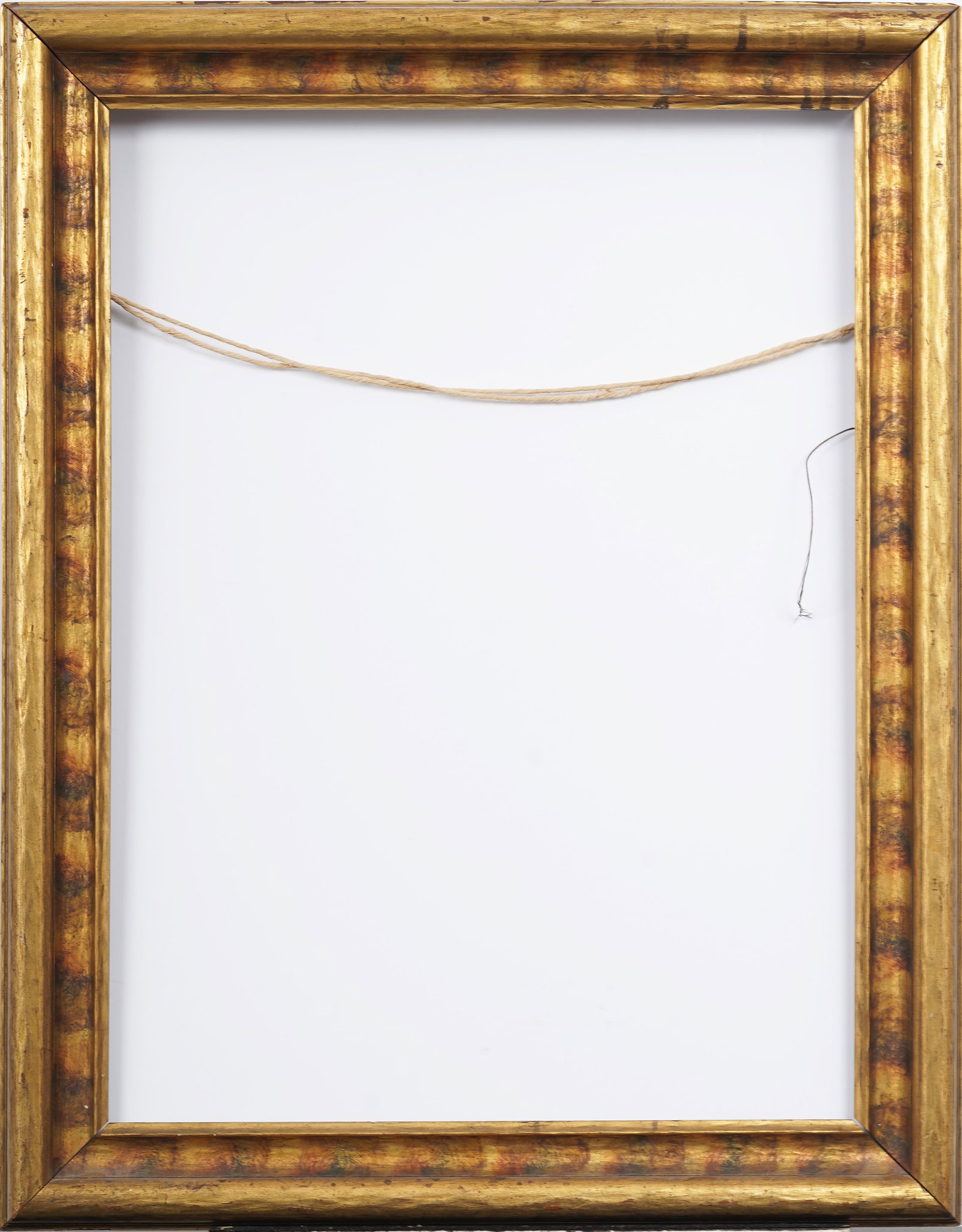 Early 20th c. Modernist Gilded Oil Painting Frame with Toner Accent Fits 28.5" x 21" (1 of 4)