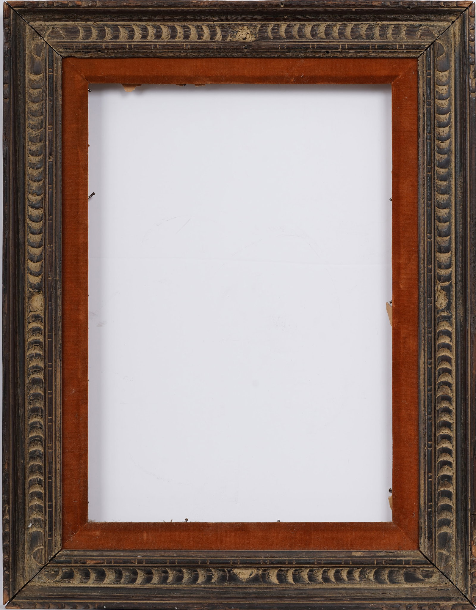 Interesting Modernist Carved Antique Oil Painting Frame Fits 14.5" x 10.25" (1 of 4)