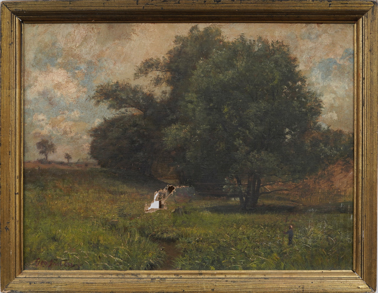 George Inness (1825-1894) Boston Estate Fresh American Tonal Hudson River School Landscape Painting (1 of 10)