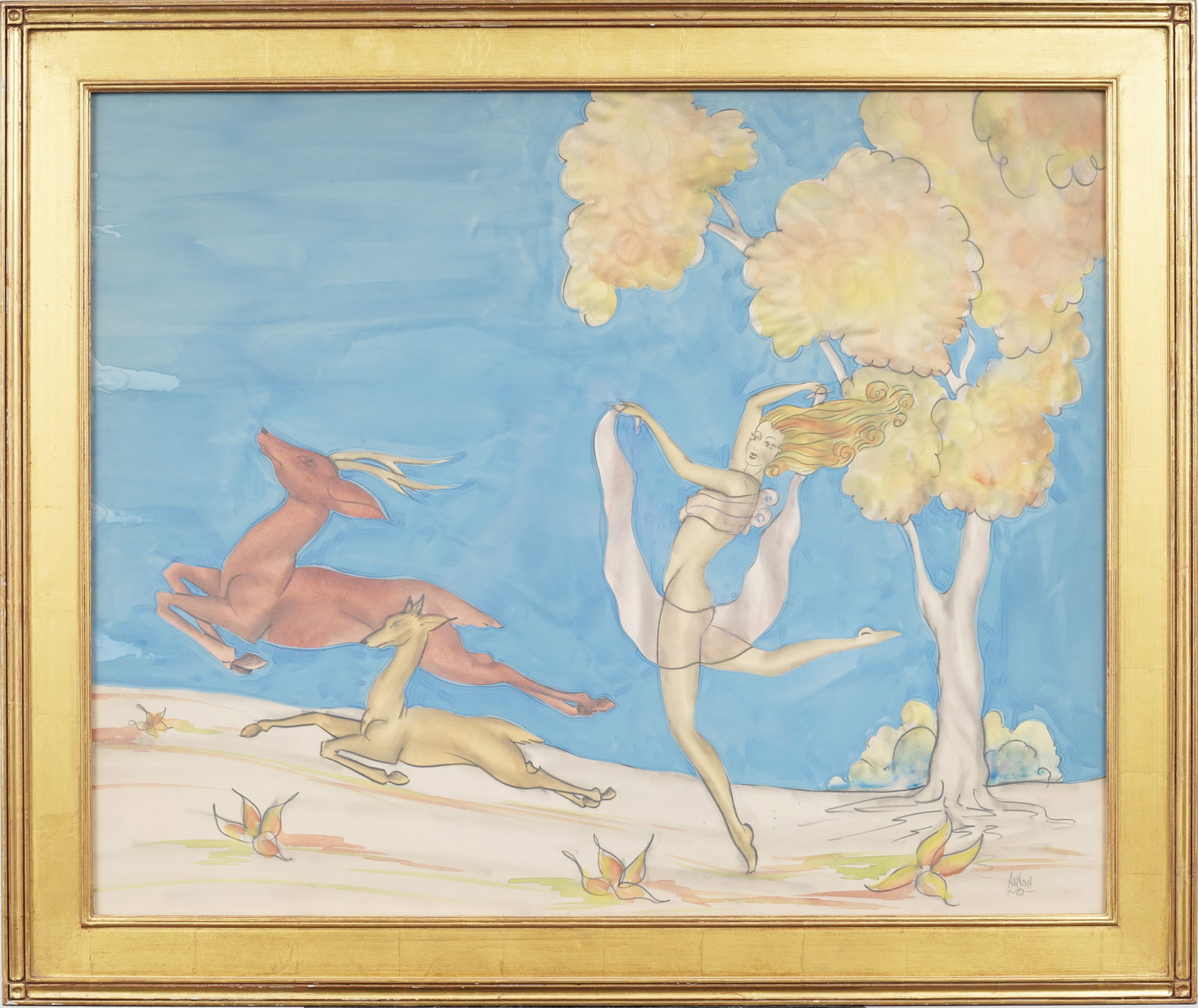 Vintage American Original Oil Painting: Vintage oil painting. Measuring: 32 by 37 inches overall, and 26 by 32 artwork alone. Please see all images for condition. Size is measured and written on the back of the painting or next to each obje