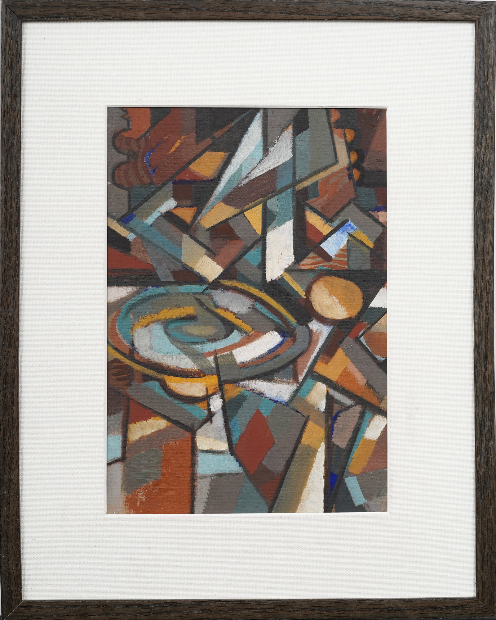 Ed McCarthy Midcentury ModernistCubist Abstract Expressionist 1956 Original Framed Oil Painting (1 of 7)
