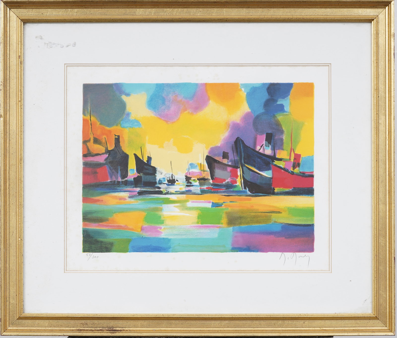 Marcel Mouly Vintage French Modernist Signed Abstract Print (1 of 8)