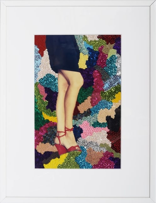 Sissi Farassat "Natalie's Feet 2005" Contemporay Mixed Media Woman Portrait Painting (1 of 7)