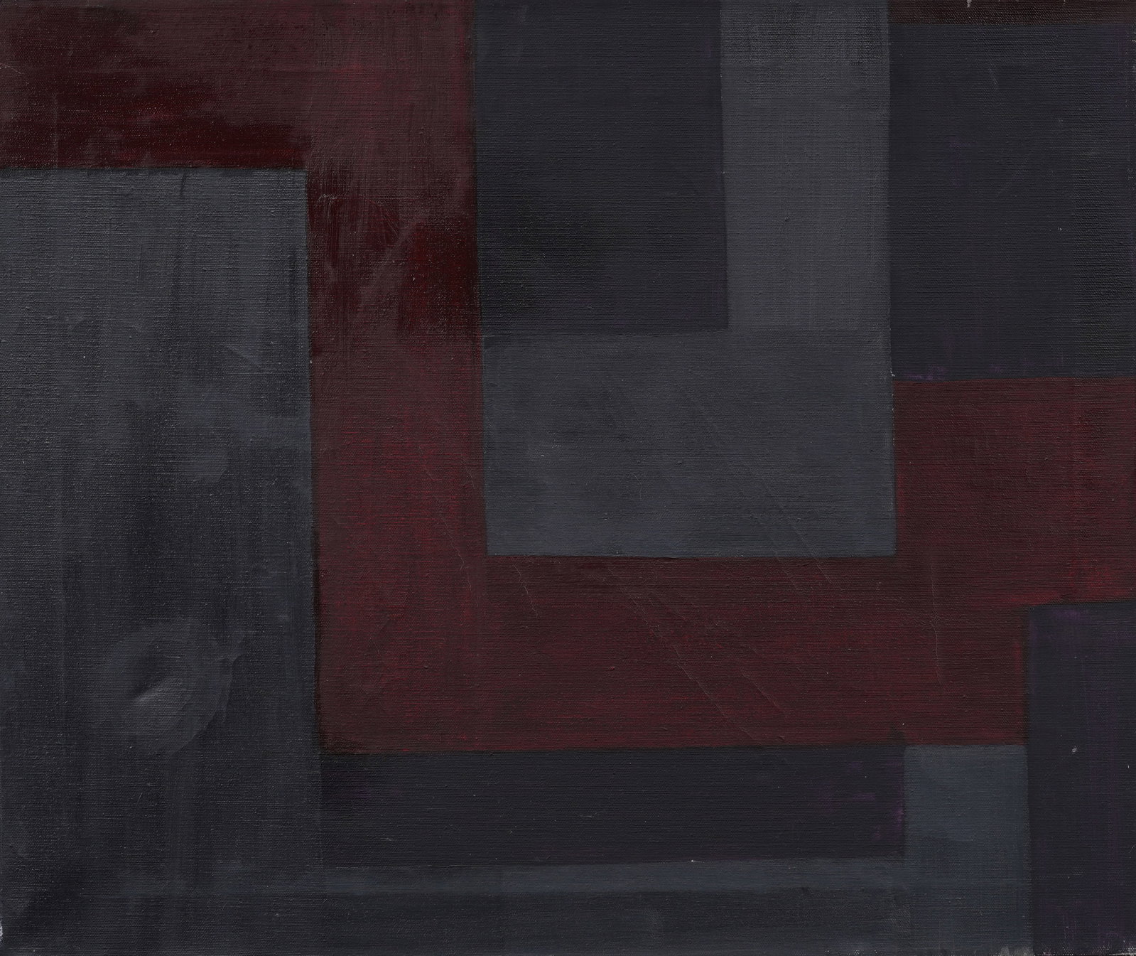 Signed Vintage 1961 Geometric Abstract Original Oil Painting: Signed vintage American oil painting. Measuring: 20 by 24 inches overall. Please see all images for condition. Size is measured and written on the back of the painting or next to each object. For deta
