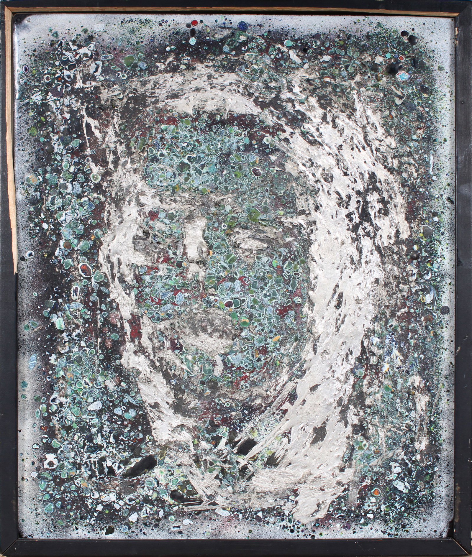 Vintage American Modernist Abstract Figural Framed Oil Painting: Vintage American modernist oil painting. Measuring: 20.5 by 17.5 inches overall. Domestic flat rate shipping with Fedex is set to $85 for this lot. Please see all images for condition (additional phot