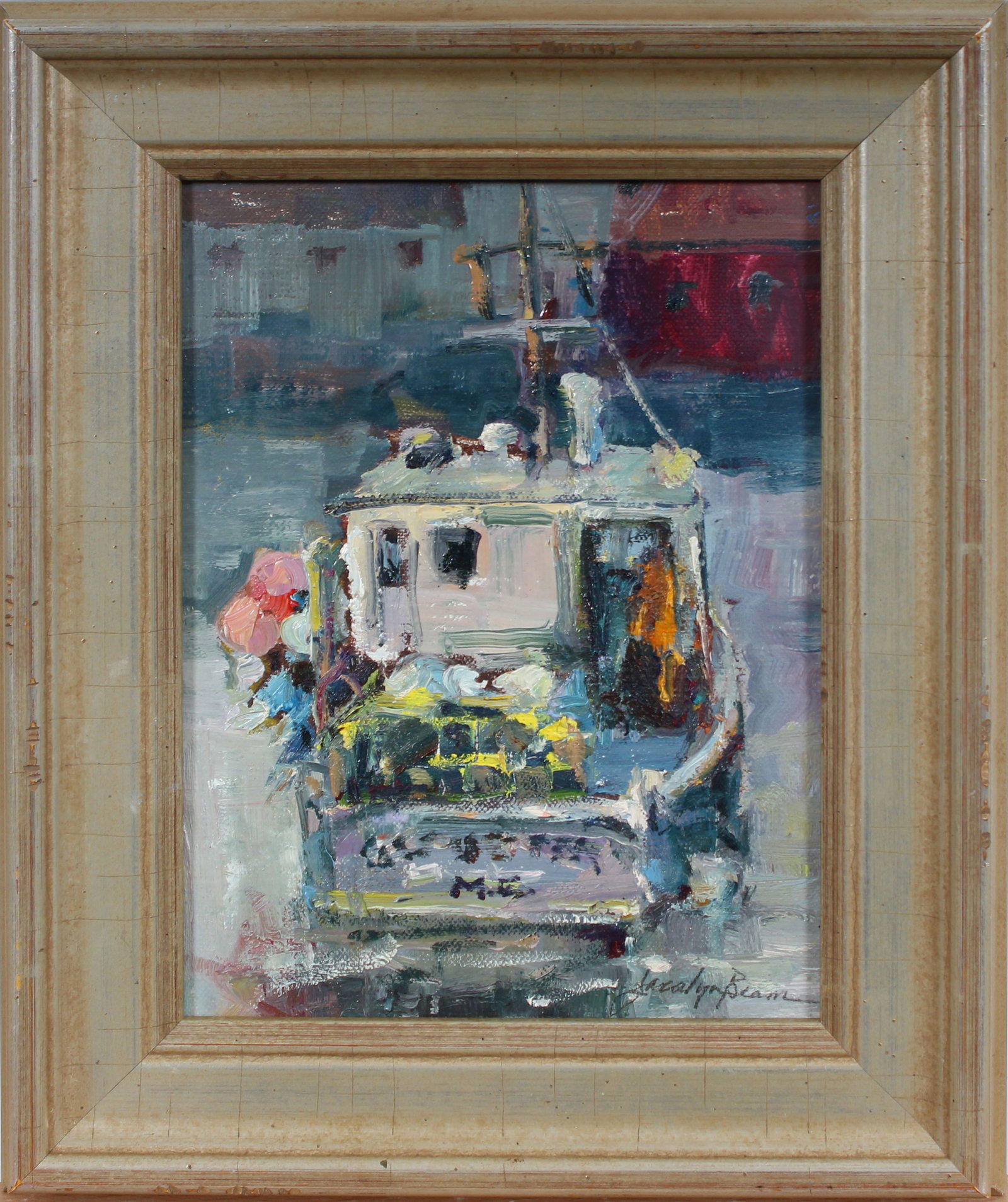 "Lobster's Beware" Vintage American Impressionist Rockport Massachusetts Fishing Oil Painting: Vintage American oil painting. Measuring: 11 by 9 inches overall. Domestic flat rate shipping with Fedex is set to $75 for this lot. Please see all images for condition (additional photos and blacklig