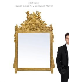 19th Century French Louis XIV Giltwood Mirror
