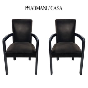 A Pair of Italian Armani Casa Modern Elodea Chair