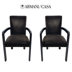 A Pair of Italian Armani Casa Modern Elodea Chair