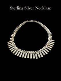 A Modernist Handmade Sterling Silver 925 Necklace