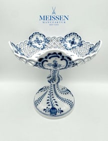 A German Meissen Blue Onion Porcelain Stand Compote/Candy Dish