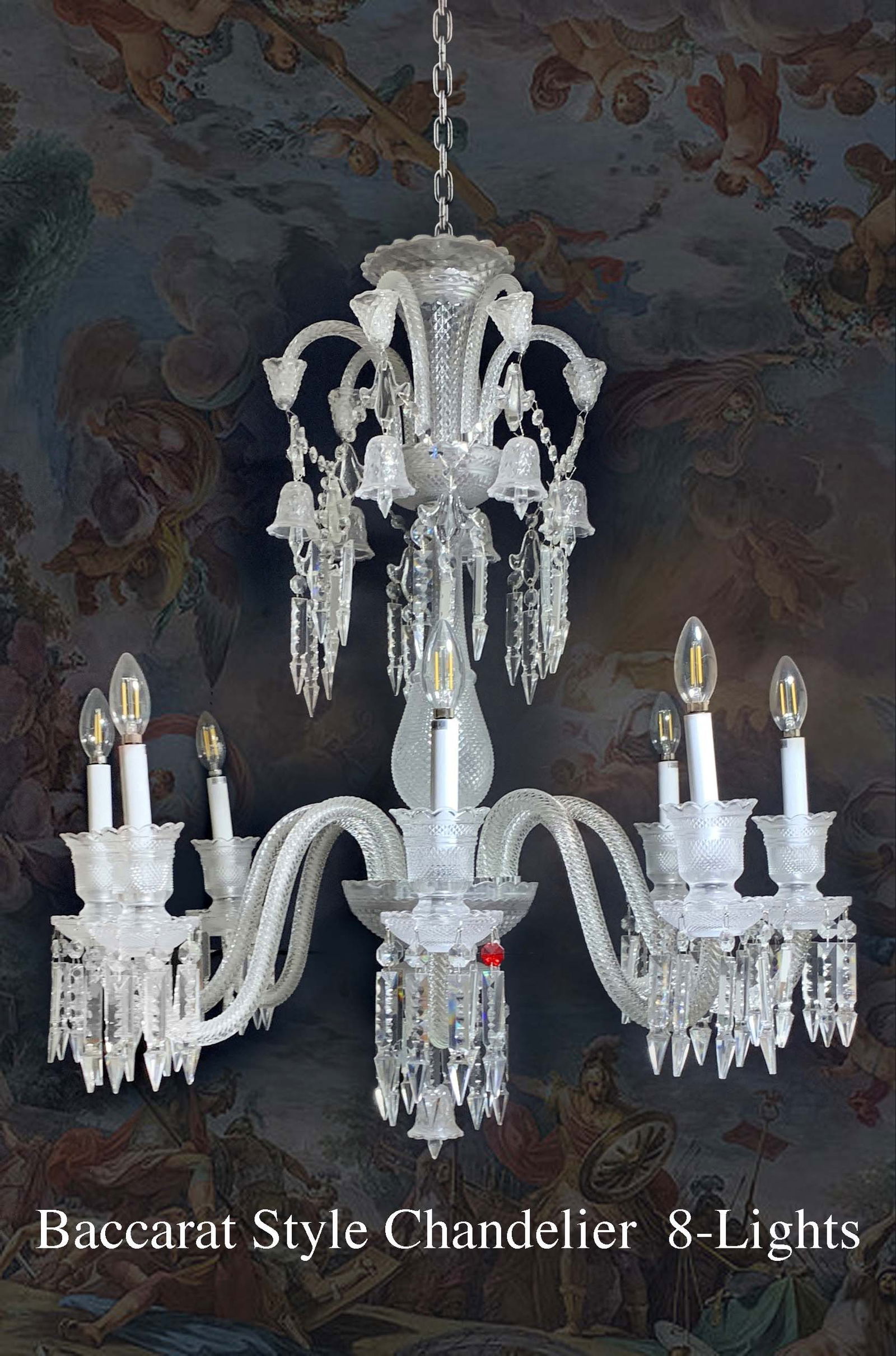 A Baccarat Style Crystal 8-Lights Chandelier (1 of 1)