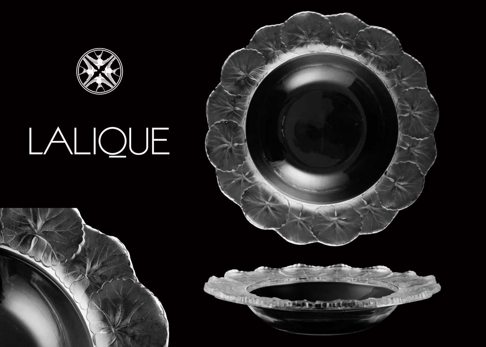 A Vintage Rene Lalique Signed Honfleur Art Glass Crystal Bowl (1 of 7)