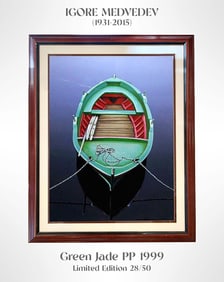 Green Jade, An Igor Medvedev Ltd Edition Printer’s Proof Framed Lithography, Signed