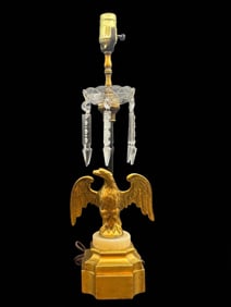 A French Empire Style Figural Eagle Lamp