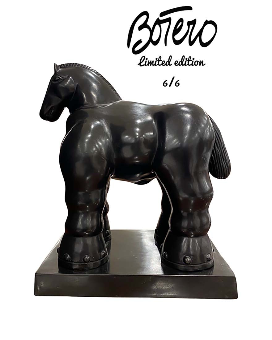 A Limited Edition Fernando Botero Trojan Horse Bronze Sculpture, Signed (1 of 5)
