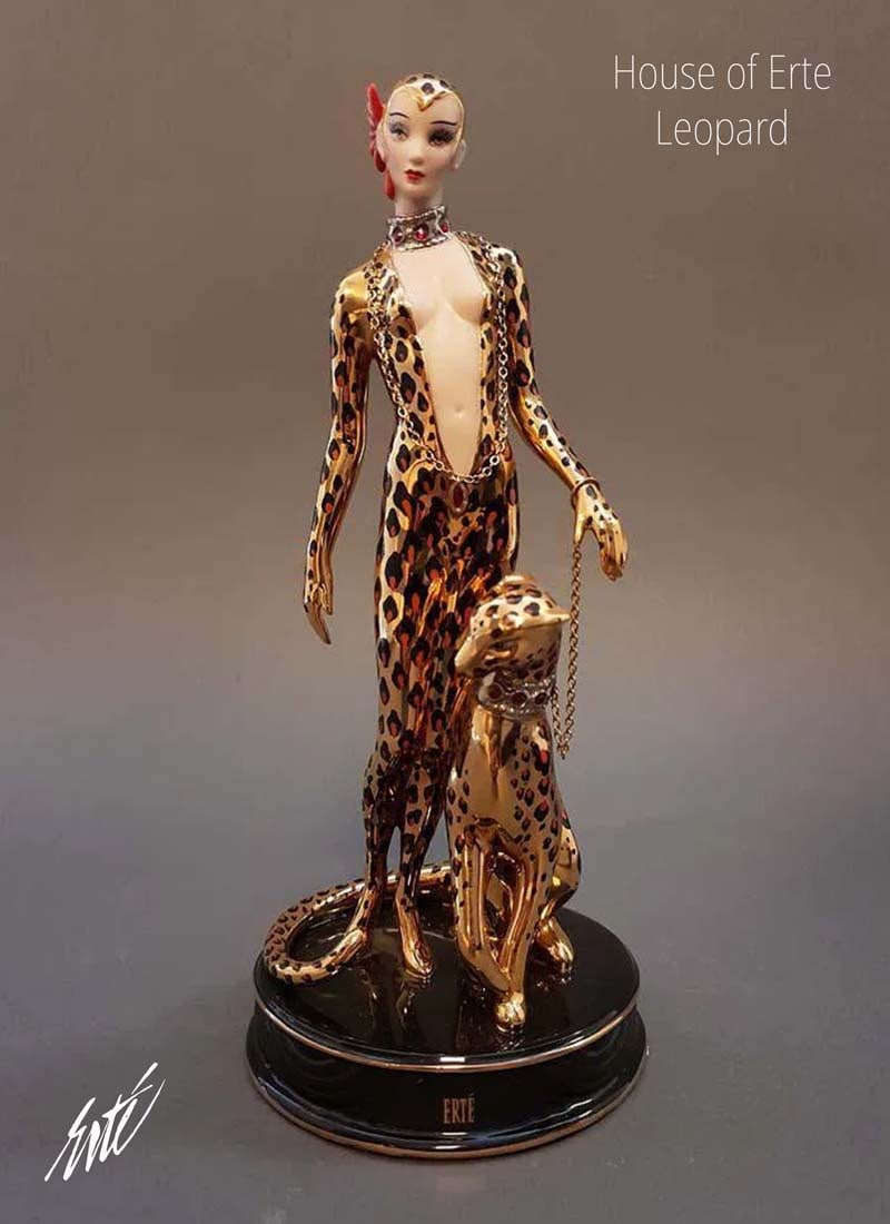 Leopard, A House of Erte Porcelain Figurine Group, Ltd Edition (1 of 8)