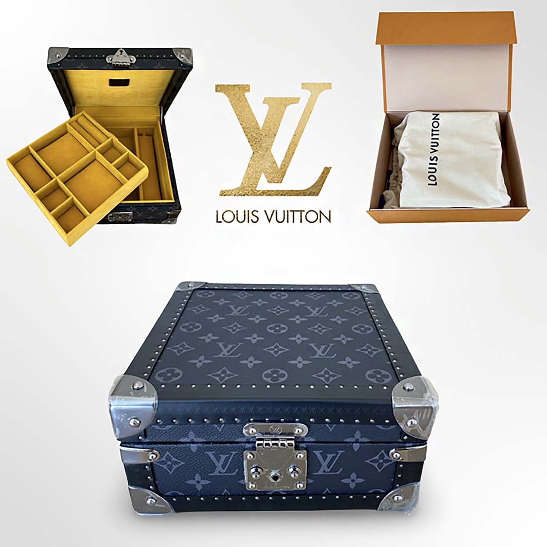 A French Louis Vuitton Monogram Coffret Joaillerie (Jewelry Box) (1 of 9)