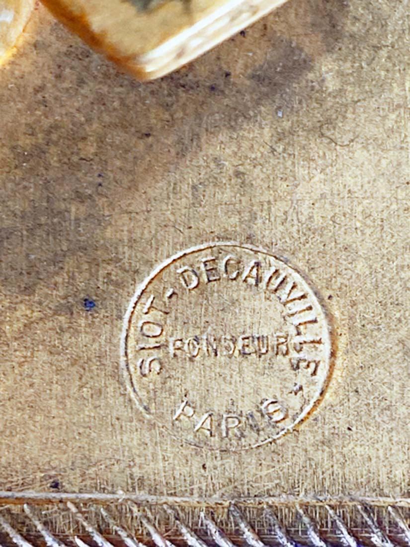 19th C. Bronze Figural Vase, Signed - 7