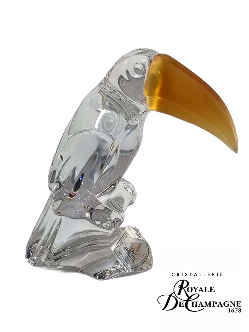 A French Cristalleries Royales de Champagne Art Glass Crystal Toucan Figurine (1 of 7)