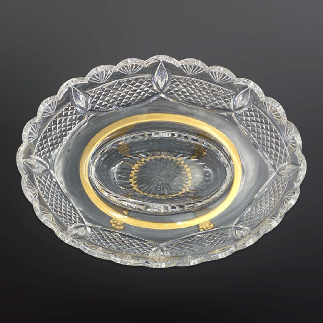 A Set of Three 19th Century French Baccarat Crystal Bronze Centerpieces - 8