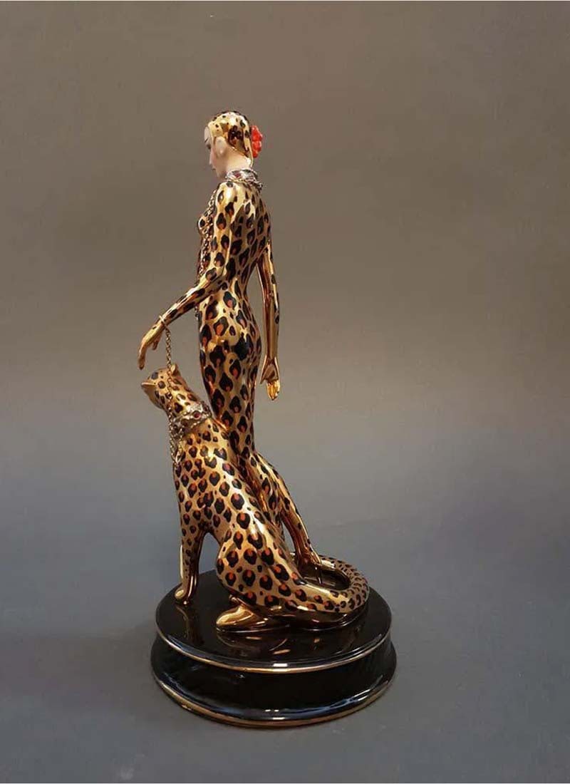 Leopard, A House of Erte Porcelain Figurine Group, Ltd Edition - 5