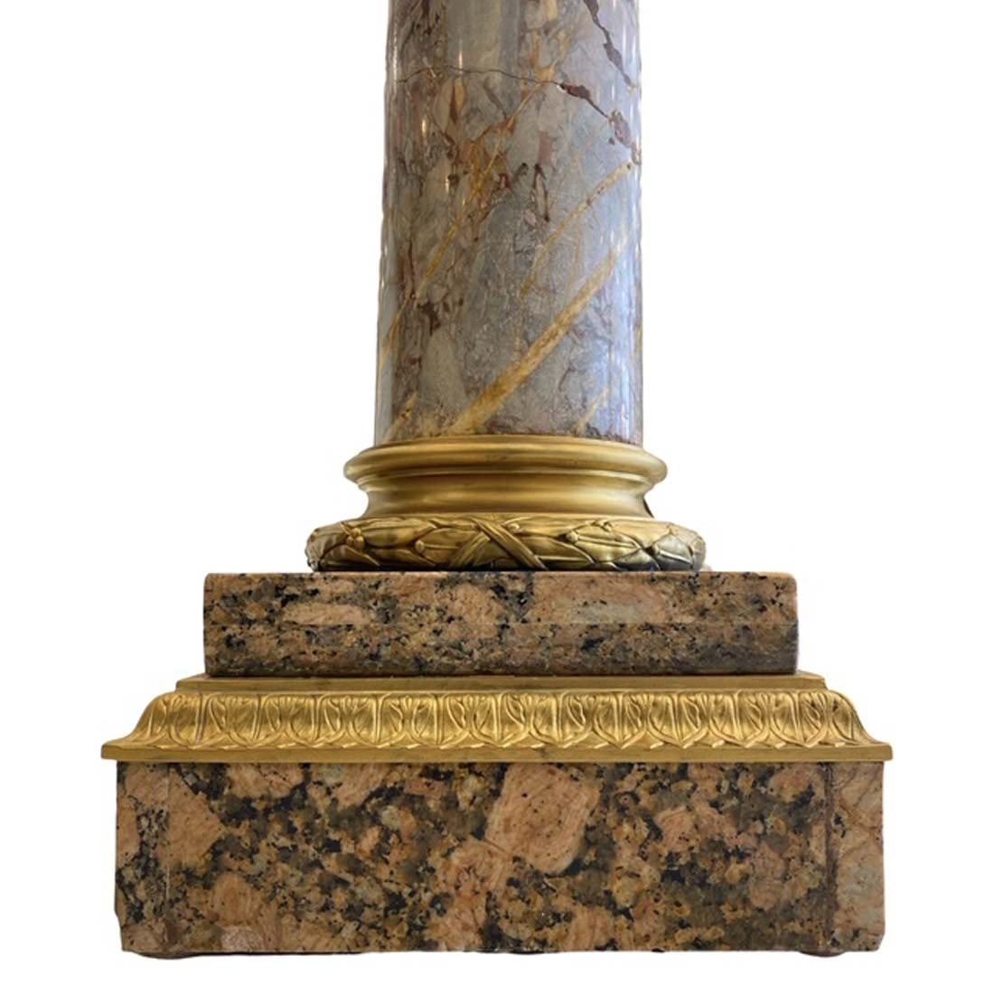 A Large Nymphaia Torchiere/Light Statue on Marble Pedestal - 4
