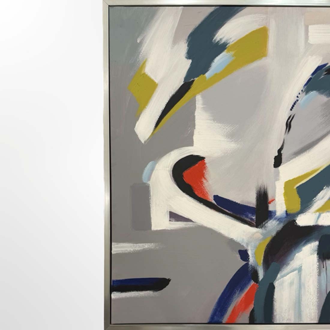 A Contemporary Abstract Dynamic Gestural Composition Acrylic Painting, Signed - 3