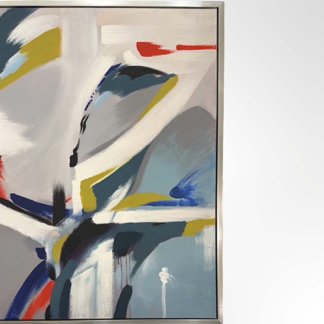 A Contemporary Abstract Dynamic Gestural Composition Acrylic Painting, Signed - 4