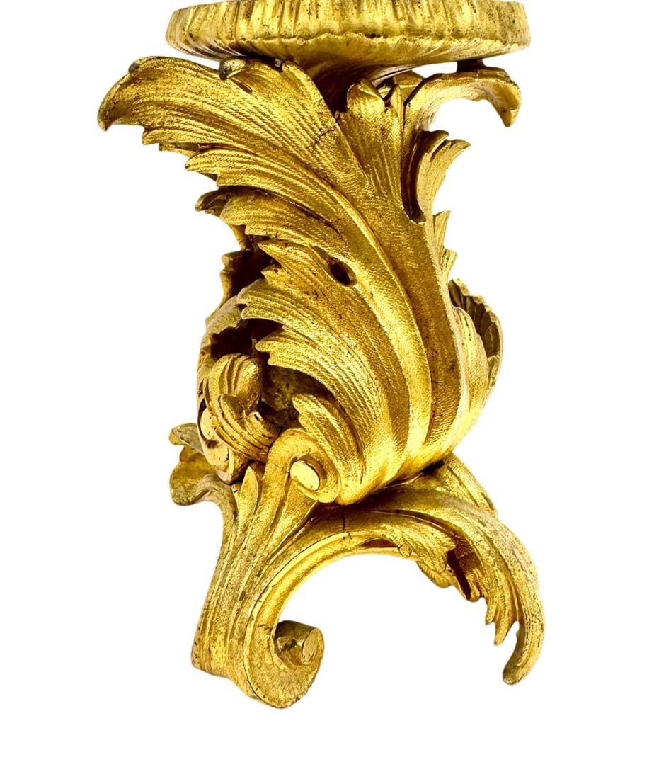 A Pair of 19th Century French Gilt Bronze Crystal Centerpieces - 11