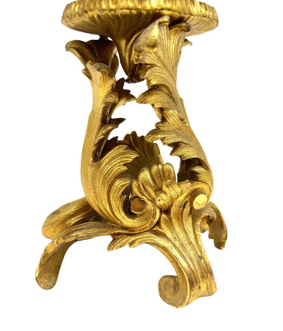 A Pair of 19th Century French Gilt Bronze Crystal Centerpieces - 13
