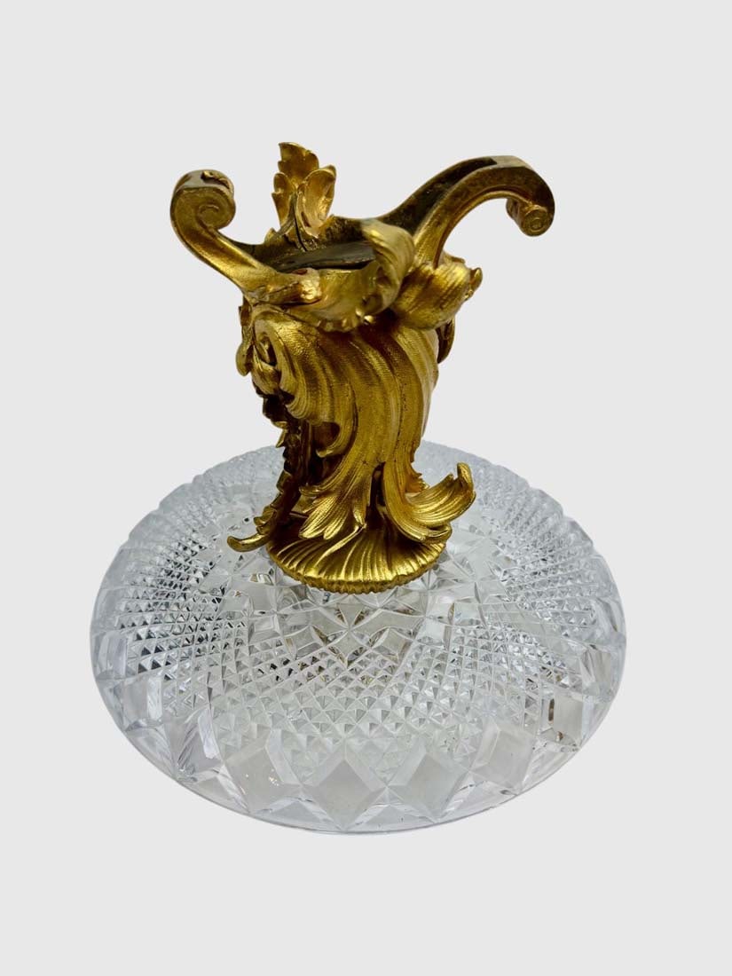 A Pair of 19th Century French Gilt Bronze Crystal Centerpieces - 14