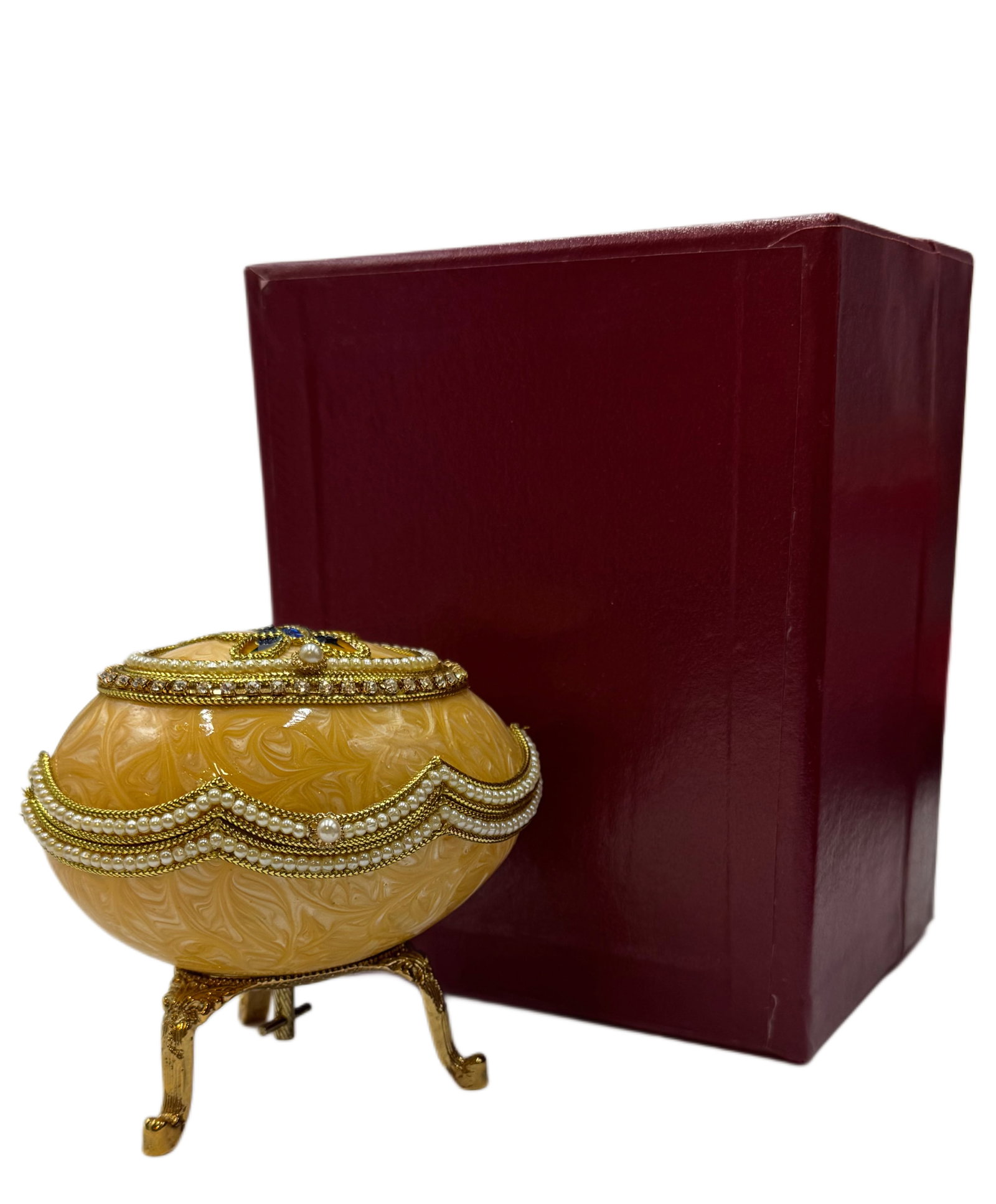 A Faberge Style Music Jewelry Box Goose Egg (1 of 9)
