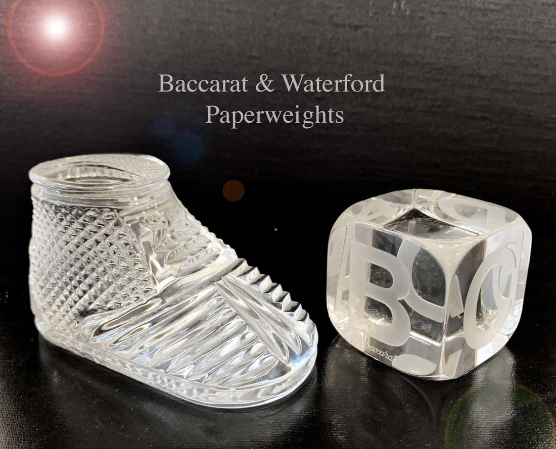 A Lot of Two Baccarat & Waterford Crystal Paperweights (1 of 6)