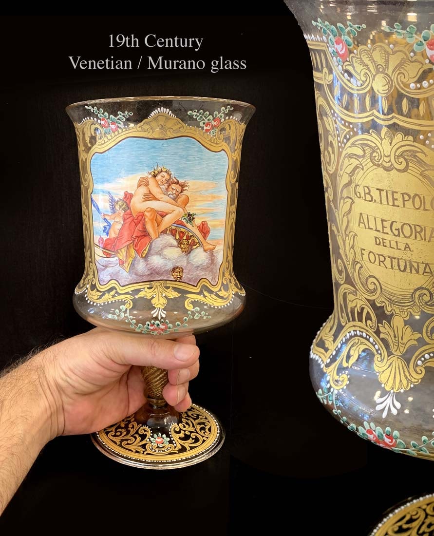 A Large 19th C. Italian Venetian/Murano Glass Compote/Centerpiece (1 of 6)
