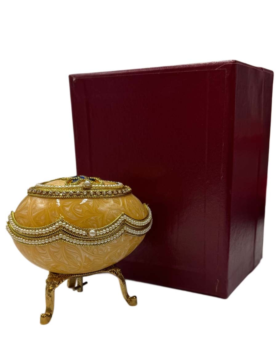 A Faberge Style Music Jewelry Box Goose Egg (1 of 9)