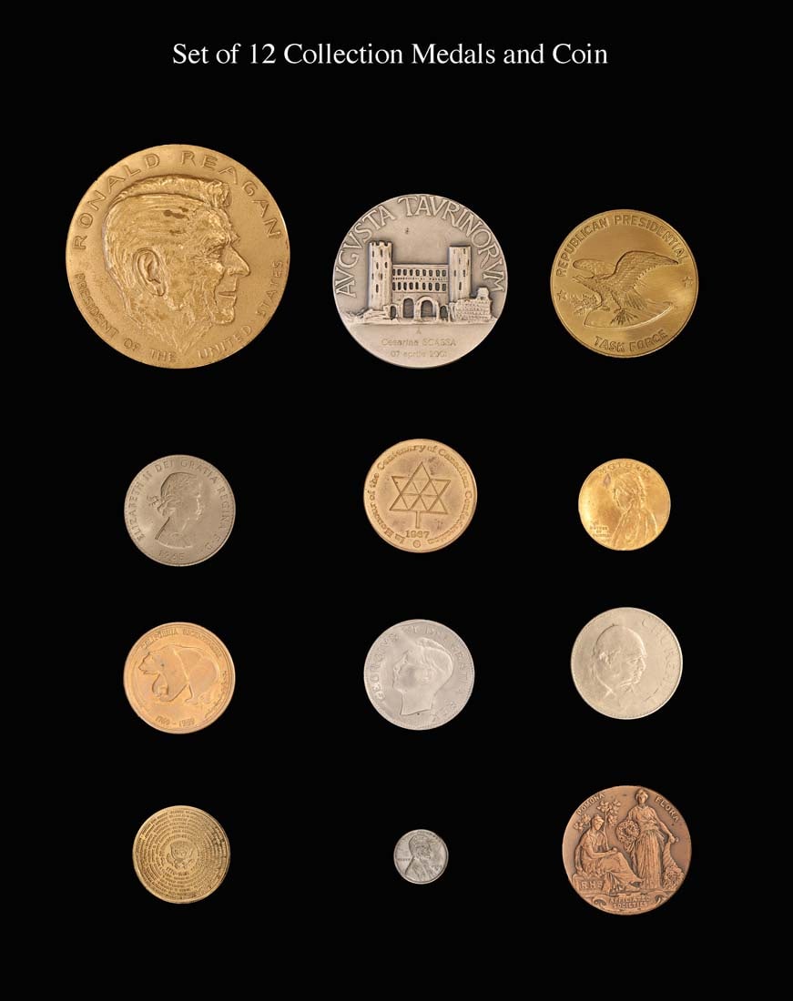 A Set of 12 Medals & Coins Collection (1 of 4)
