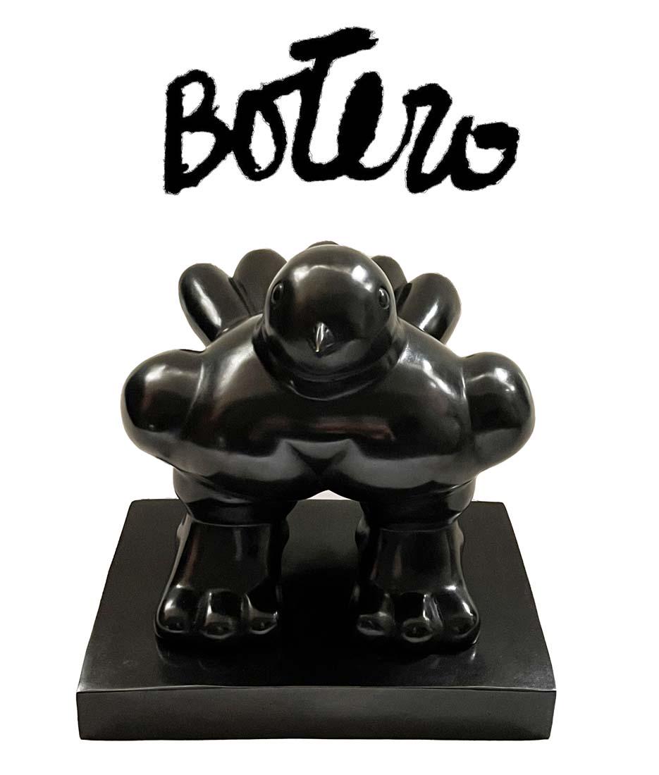 A Large Fernando Botero Bronze Sculpture Of A Bird, Signed & Numbered: A Large Fernando Botero Bronze Sculpture Of A Bird, Limited Edition, Signed & Numbered: 4/6. 9.5" x 8" x 9.5" H