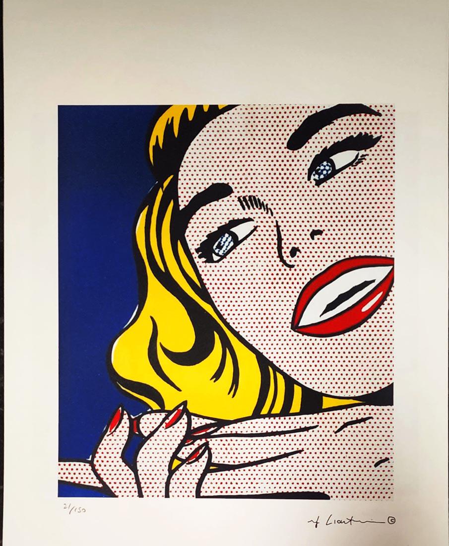 LAUGHING GIRL, A Signed ROY LICHTENSTEIN Lithography, Ltd Edition Print (1 of 5)