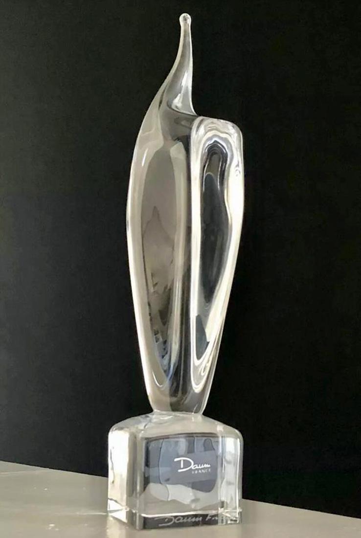 A French DAUM Crystal Flame Statue, Signed, Boxed (1 of 4)