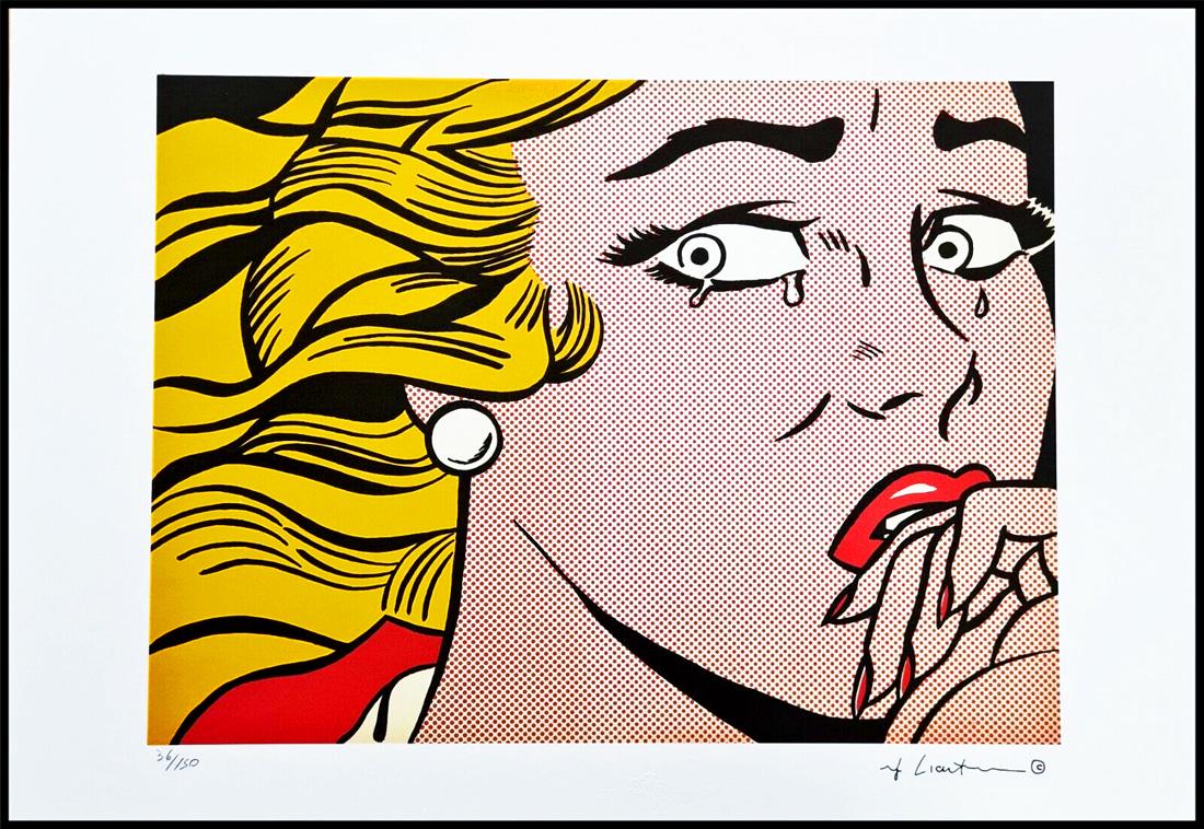 ROY LICHTENSTEIN's CRYING GIRL, A Limited Edition Lithography Print (1 of 6)