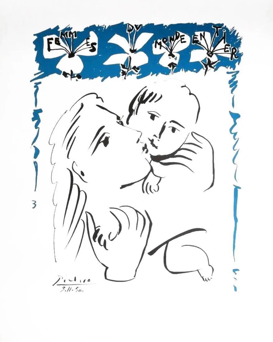 PABLO PICASSO's FEMMES DU MONDE ENTIER, ORIGINAL LITHOGRAPH PRINT, COA (1 of 3)