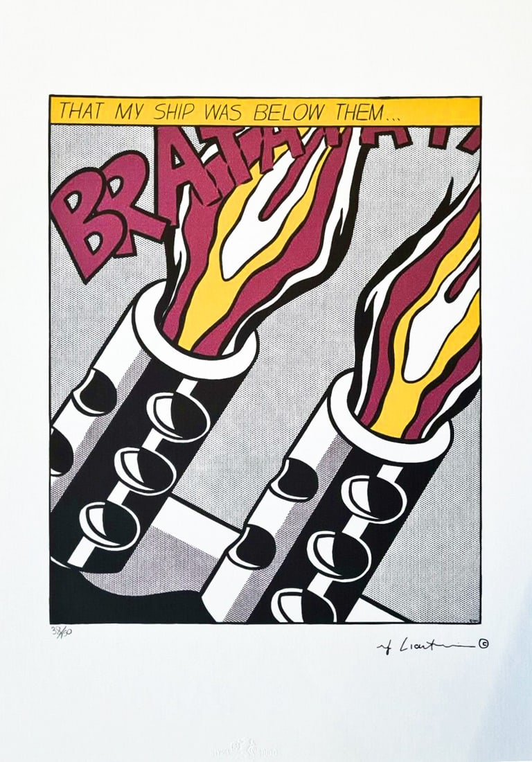 ROY LICHTENSTEIN's As I Opened Fire (Part 2/3), A Limited Edition Lithography Print (1 of 6)