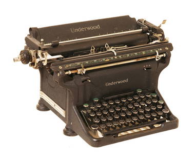 A Vintage American Underwood Typewriter: A Vintage American Underwood Typewriter, Circa 1923